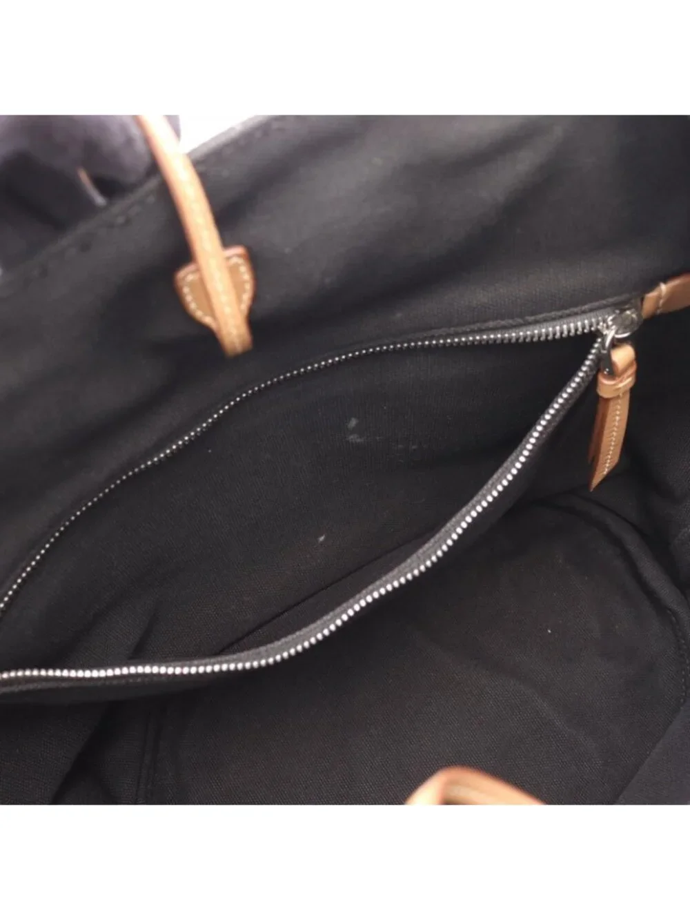 Prada Lada Handbag Canapa Black Canvas Baketsushape 2-Way Tote - Picture 6 of 14